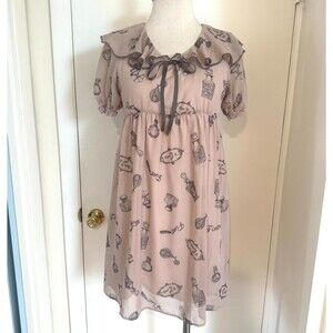 J-fashion Kawaii Jirai Gyaru Himekaji Victorian Perfume High Waist Dress M